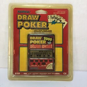 Radica‎ Draw 2000 Poker Handheld Video Game New in Package Electronic 1990s
